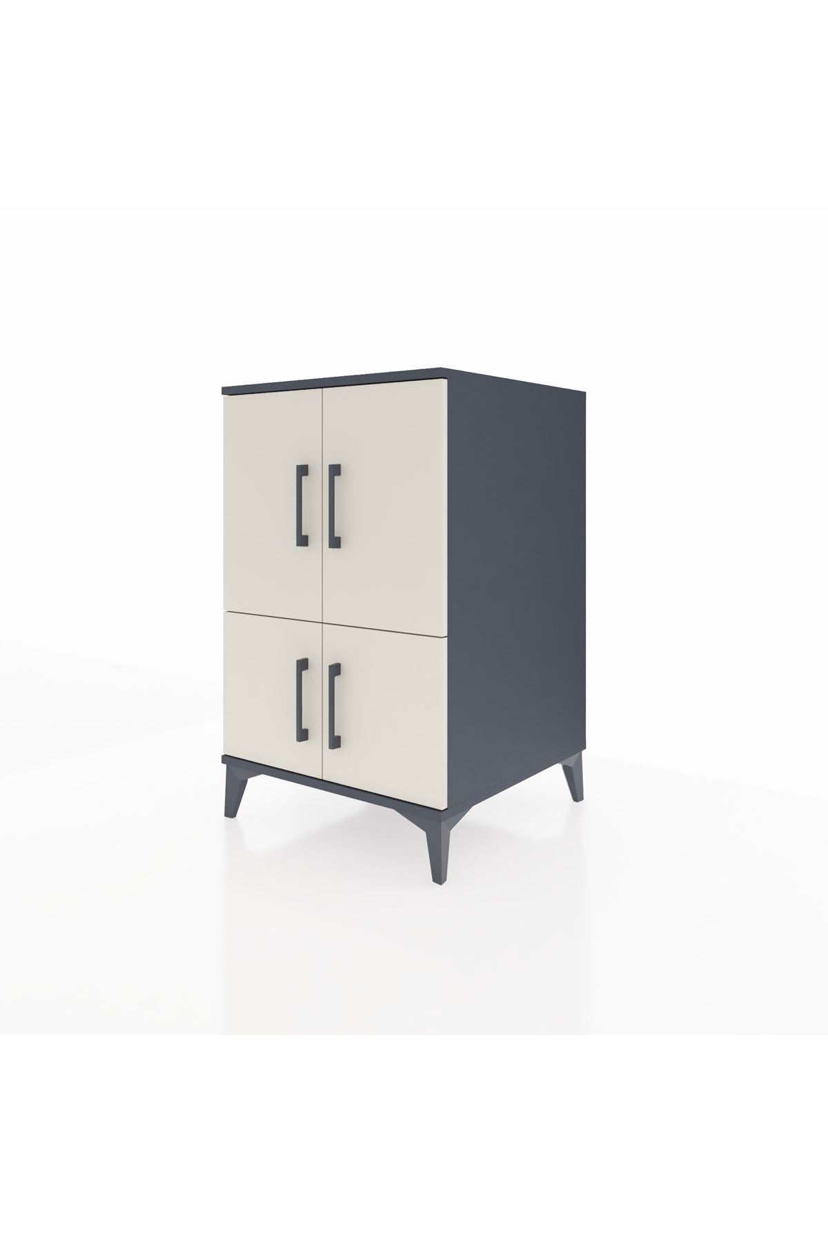 Kronos Komodin 2 Raflı 4 Kapaklı 60x59x96 - S80M039V4C