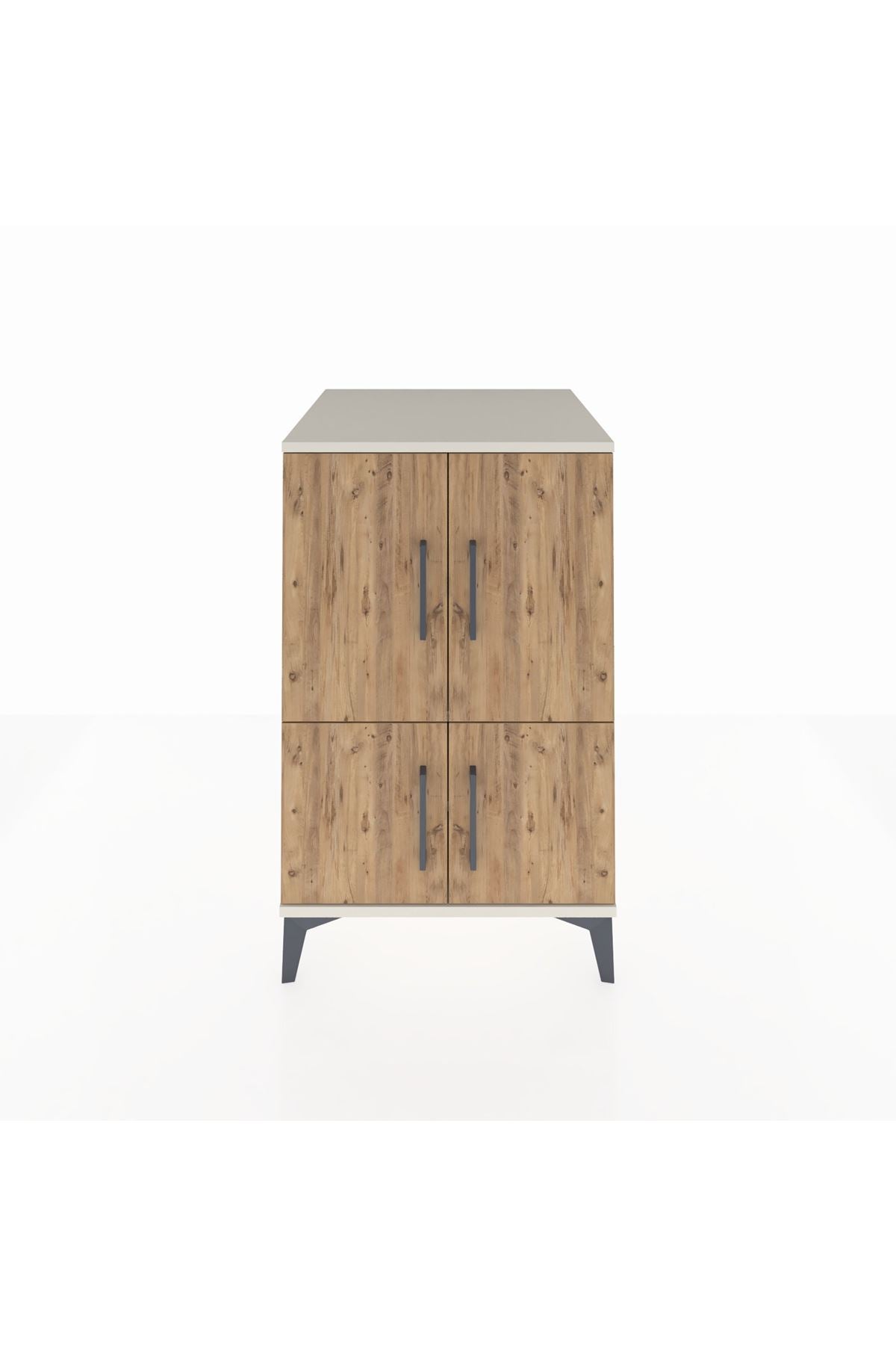 Kronos Komodin 2 Raflı 4 Kapaklı 60x59x96 - S80M039V3C