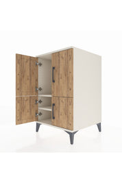 Kronos Komodin 2 Raflı 4 Kapaklı 60x59x96 - S80M039V3C
