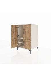 Kronos Komodin 2 Raflı 4 Kapaklı 60x59x96 - S80M039V3C
