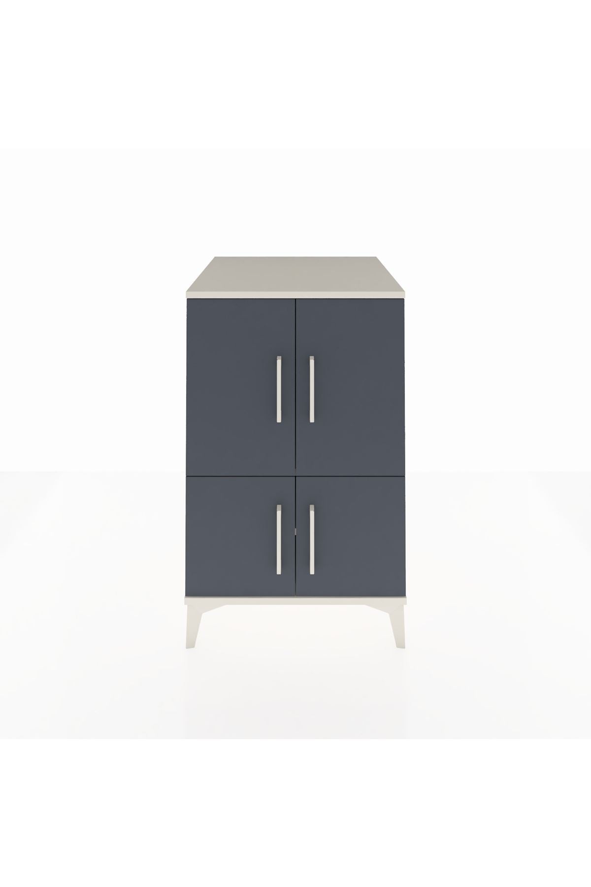 Kronos Komodin 2 Raflı 4 Kapaklı 60x59x96 - S80M039V2C