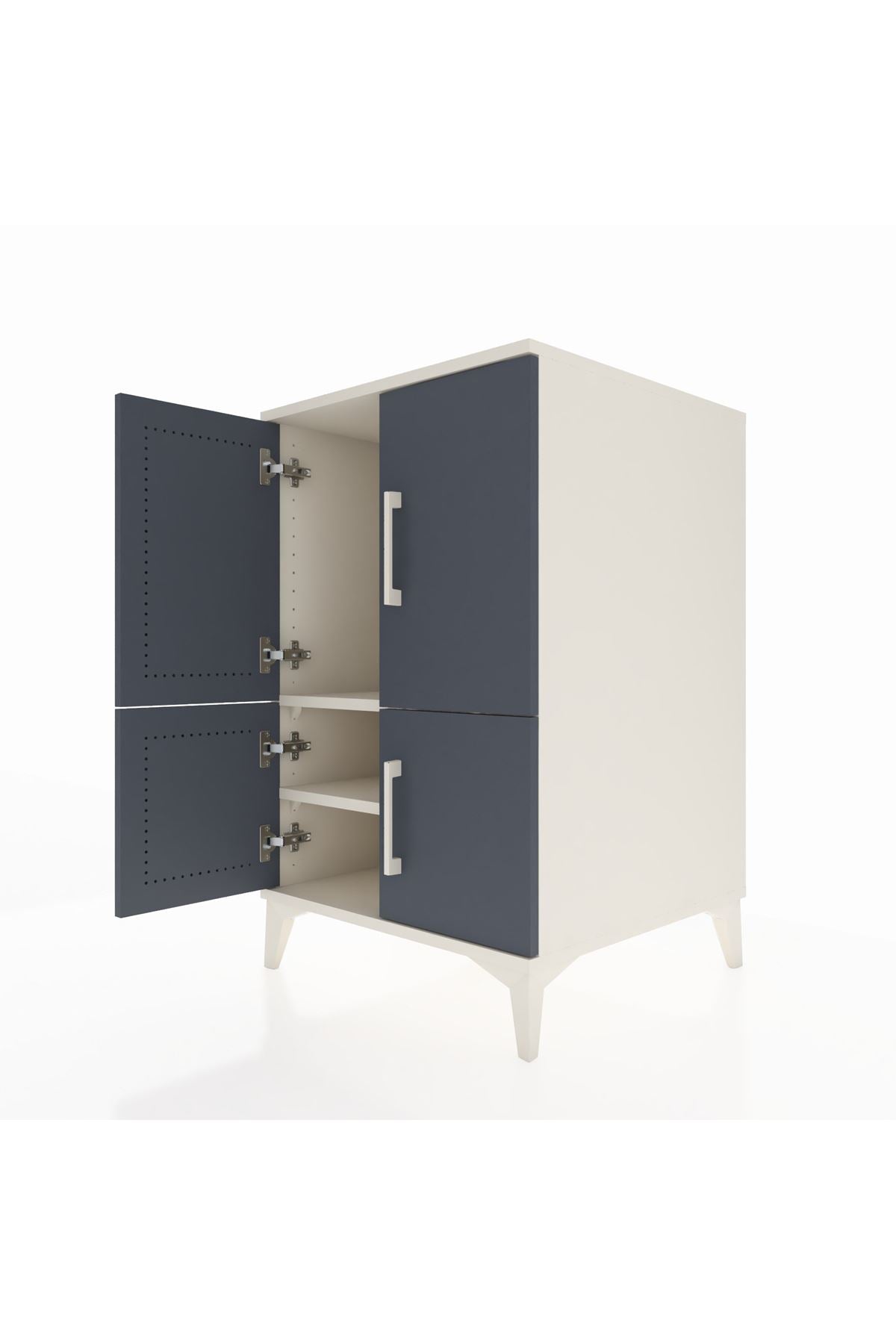 Kronos Komodin 2 Raflı 4 Kapaklı 60x59x96 - S80M039V2C
