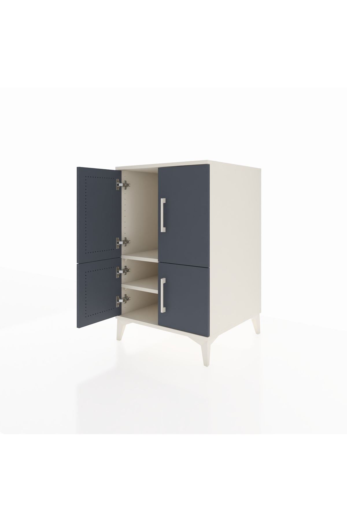 Kronos Komodin 2 Raflı 4 Kapaklı 60x59x96 - S80M039V2C