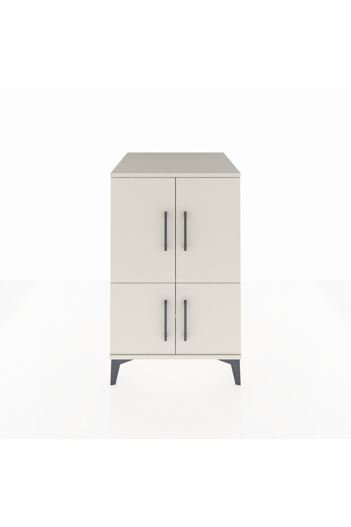 Kronos Komodin 2 Raflı 4 Kapaklı 60x59x96 - S80M039V1C