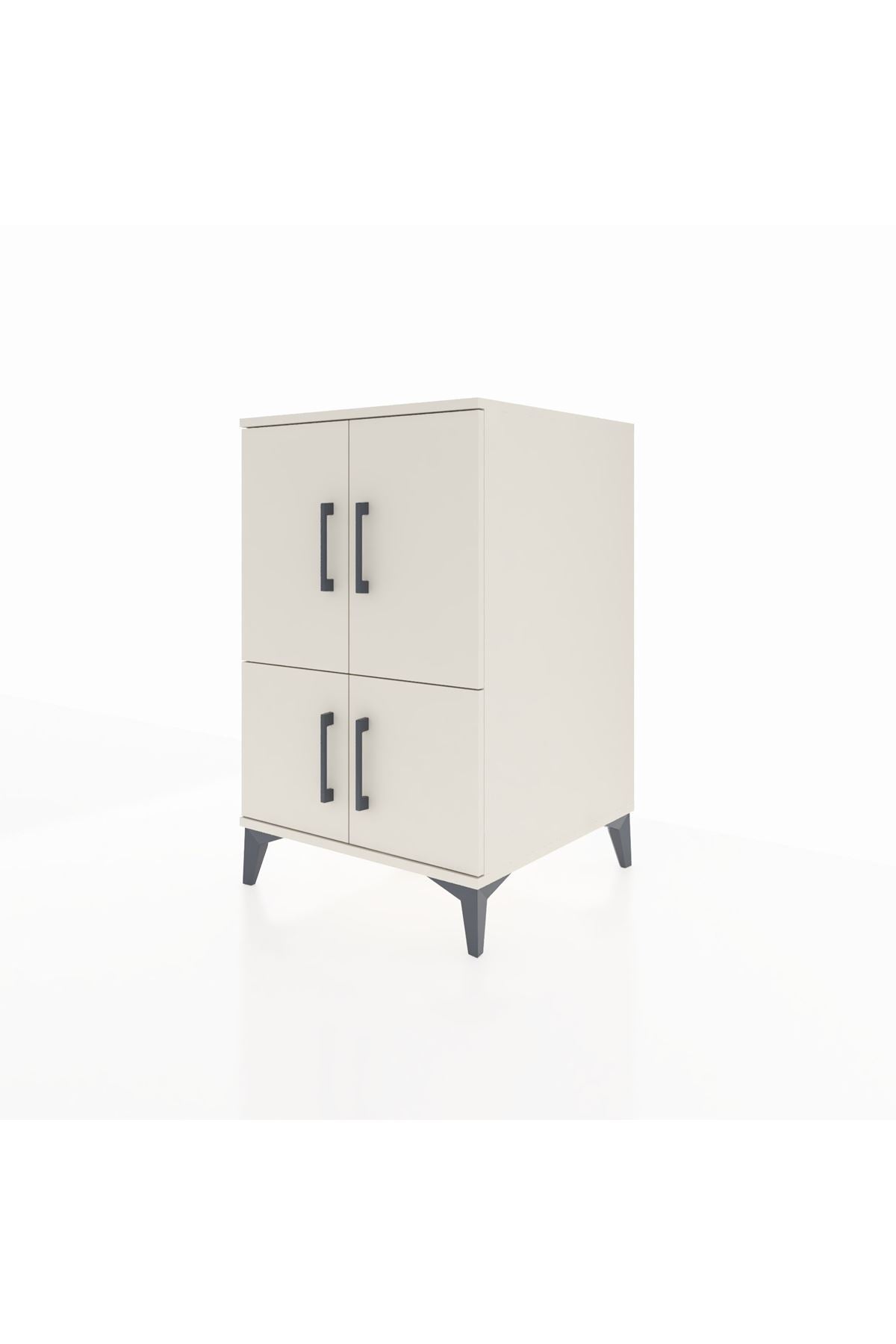Kronos Komodin 2 Raflı 4 Kapaklı 60x59x96 - S80M039V1C