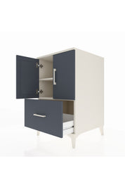 Kronos Komodin 2 Raflı Tek Çekmeceli 2 Kapaklı 60x59x96 - S80M038V2C