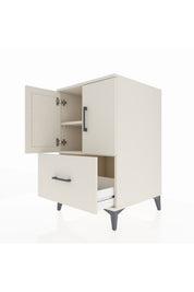 Kronos Komodin 2 Raflı Tek Çekmeceli 2 Kapaklı 60x59x96 - S80M038V1C