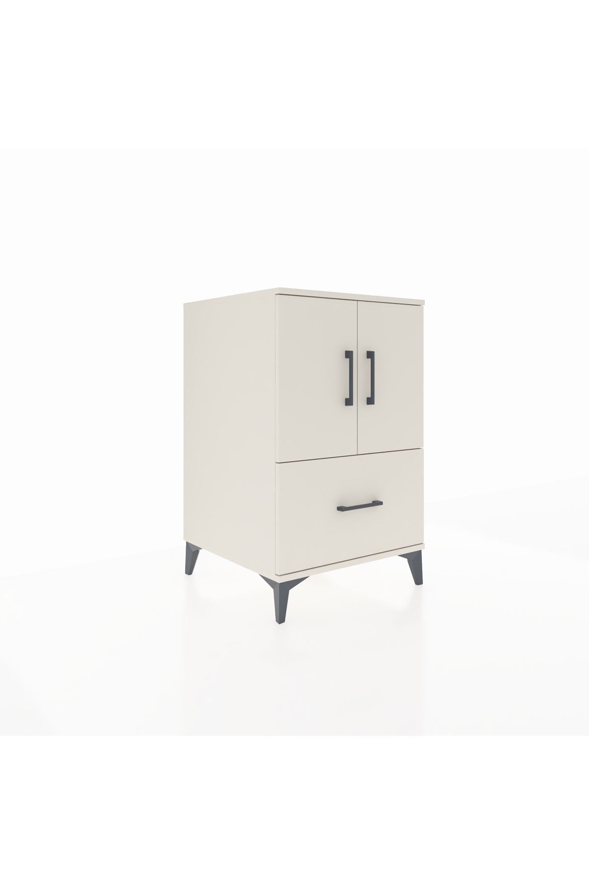 Kronos Komodin 2 Raflı Tek Çekmeceli 2 Kapaklı 60x59x96 - S80M038V1C