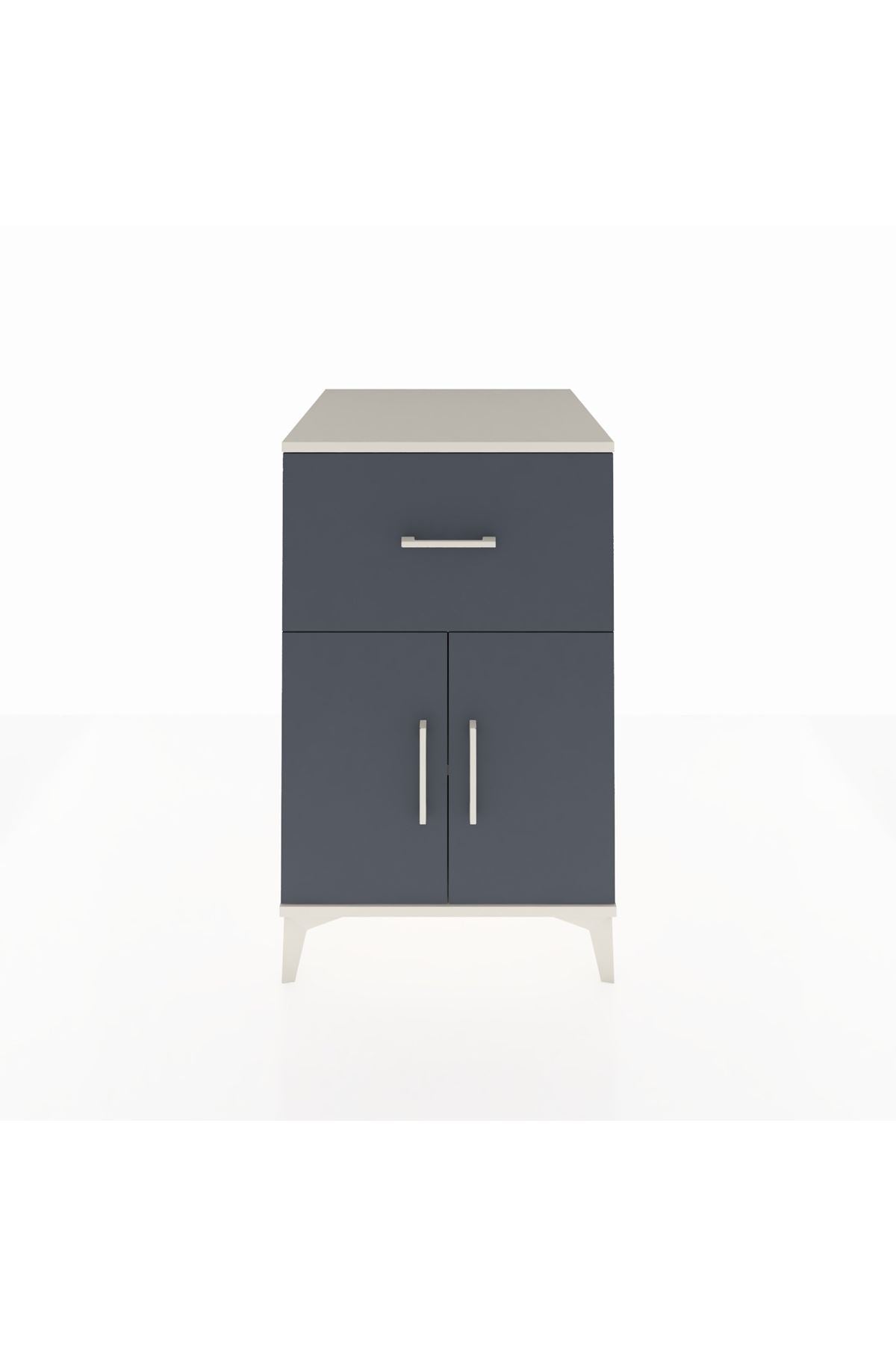 Kronos Komodin Tek Raflı Tek Çekmeceli 2 Kapaklı 60x59x96 - S80M037V2C