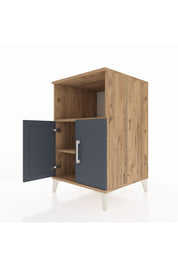 Kronos Komodin 2 Raflı 2 Kapaklı 60x59x96 - S80M036V8C