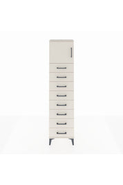 Arges Dolap Tek Raflı 8 Çekmeceli Tek Kapaklı 44x30x182 - S22M001V1A