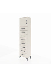 Arges Dolap Tek Raflı 8 Çekmeceli Tek Kapaklı 44x30x182 - S22M001V1A