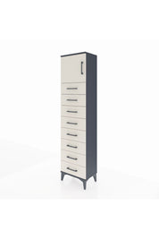 Arges Dolap Tek Raflı 8 Çekmeceli Tek Kapaklı 44x30x182 - S22M001V4A