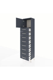 Arges Dolap Tek Raflı 8 Çekmeceli Tek Kapaklı 44x30x182 - S22M001V5A