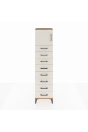 Arges Dolap Tek Raflı 8 Çekmeceli Tek Kapaklı 44x30x182 - S22M001V7A