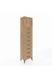 Arges Dolap Tek Raflı 8 Çekmeceli Tek Kapaklı 44x30x182 - S22M001V9A