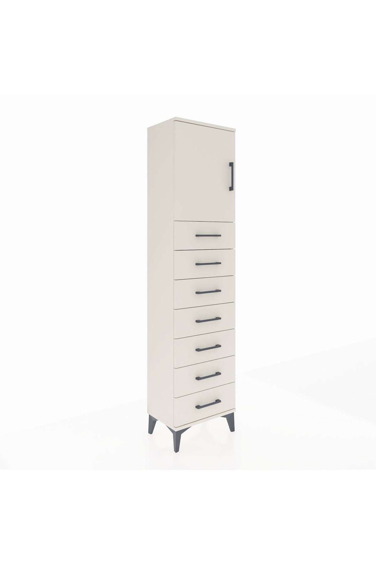 Arges Dolap 2 Raflı 7 Çekmeceli Tek Kapaklı 44x30x182 - S22M002V1A