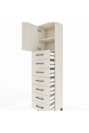 Arges Dolap 2 Raflı 7 Çekmeceli Tek Kapaklı 44x30x182 - S22M002V1A