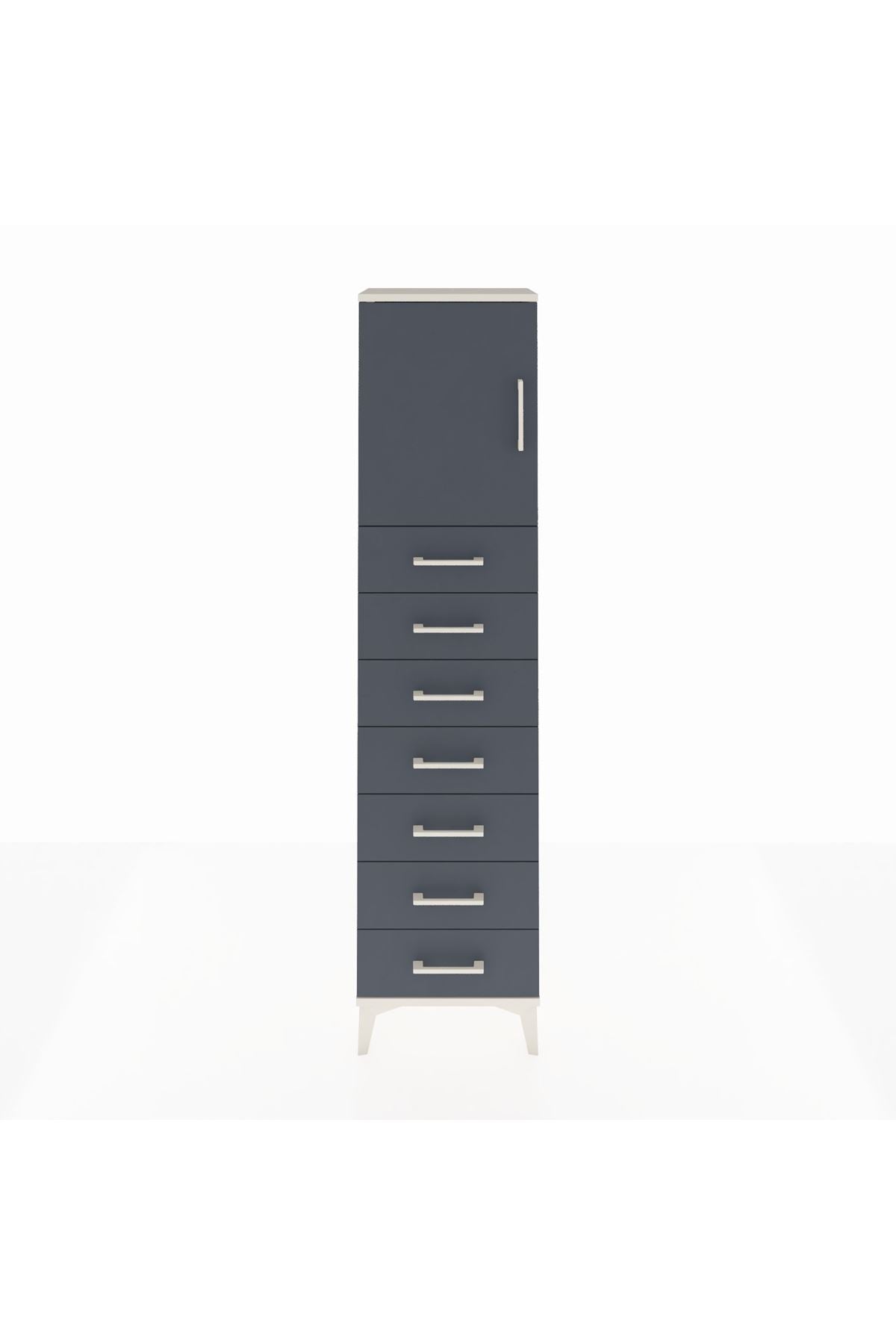 Arges Dolap 2 Raflı 7 Çekmeceli Tek Kapaklı 44x30x182 - S22M002V2A