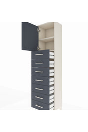 Arges Dolap 2 Raflı 7 Çekmeceli Tek Kapaklı 44x30x182 - S22M002V2A