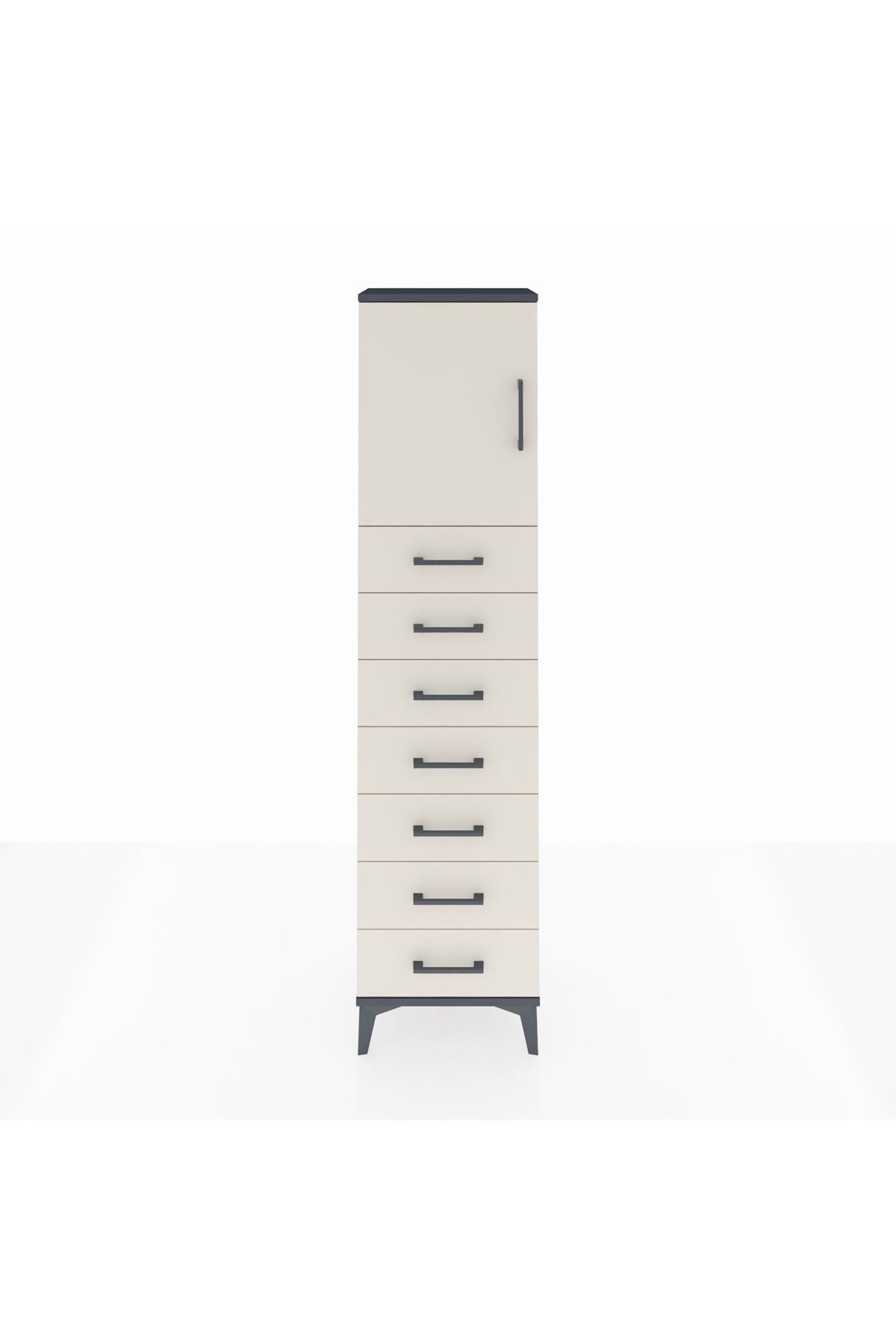 Arges Dolap 2 Raflı 7 Çekmeceli Tek Kapaklı 44x30x182 - S22M002V4A