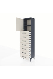 Arges Dolap 2 Raflı 7 Çekmeceli Tek Kapaklı 44x30x182 - S22M002V4A