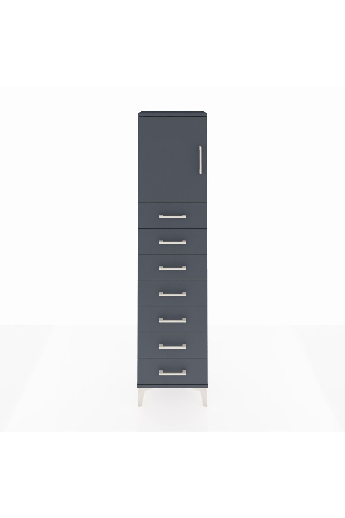 Arges Dolap 2 Raflı 7 Çekmeceli Tek Kapaklı 44x30x182 - S22M002V5A