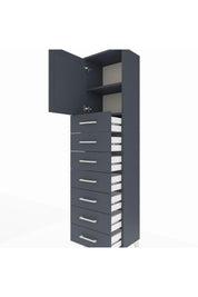 Arges Dolap 2 Raflı 7 Çekmeceli Tek Kapaklı 44x30x182 - S22M002V5A