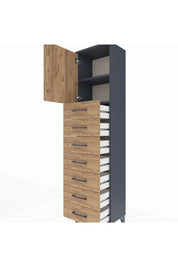 Arges Dolap 2 Raflı 7 Çekmeceli Tek Kapaklı 44x30x182 - S22M002V6A