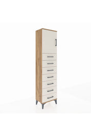 Arges Dolap 2 Raflı 7 Çekmeceli Tek Kapaklı 44x30x182 - S22M002V7A