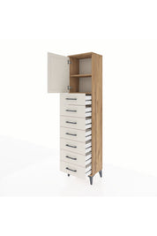 Arges Dolap 2 Raflı 7 Çekmeceli Tek Kapaklı 44x30x182 - S22M002V7A