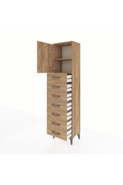 Arges Dolap 2 Raflı 7 Çekmeceli Tek Kapaklı 44x30x182 - S22M002V9A