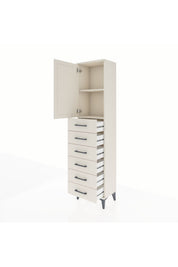 Arges Dolap 2 Raflı 6 Çekmeceli Tek Kapaklı 44x30x182 - S22M003V1A