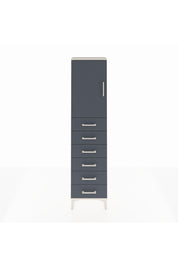 Arges Dolap 2 Raflı 6 Çekmeceli Tek Kapaklı 44x30x182 - S22M003V2A
