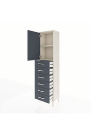 Arges Dolap 2 Raflı 6 Çekmeceli Tek Kapaklı 44x30x182 - S22M003V2A