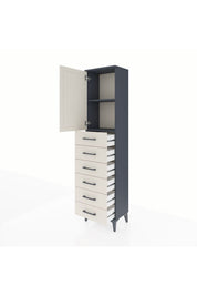Arges Dolap 2 Raflı 6 Çekmeceli Tek Kapaklı 44x30x182 - S22M003V4A