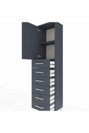 Arges Dolap 2 Raflı 6 Çekmeceli Tek Kapaklı 44x30x182 - S22M003V5A