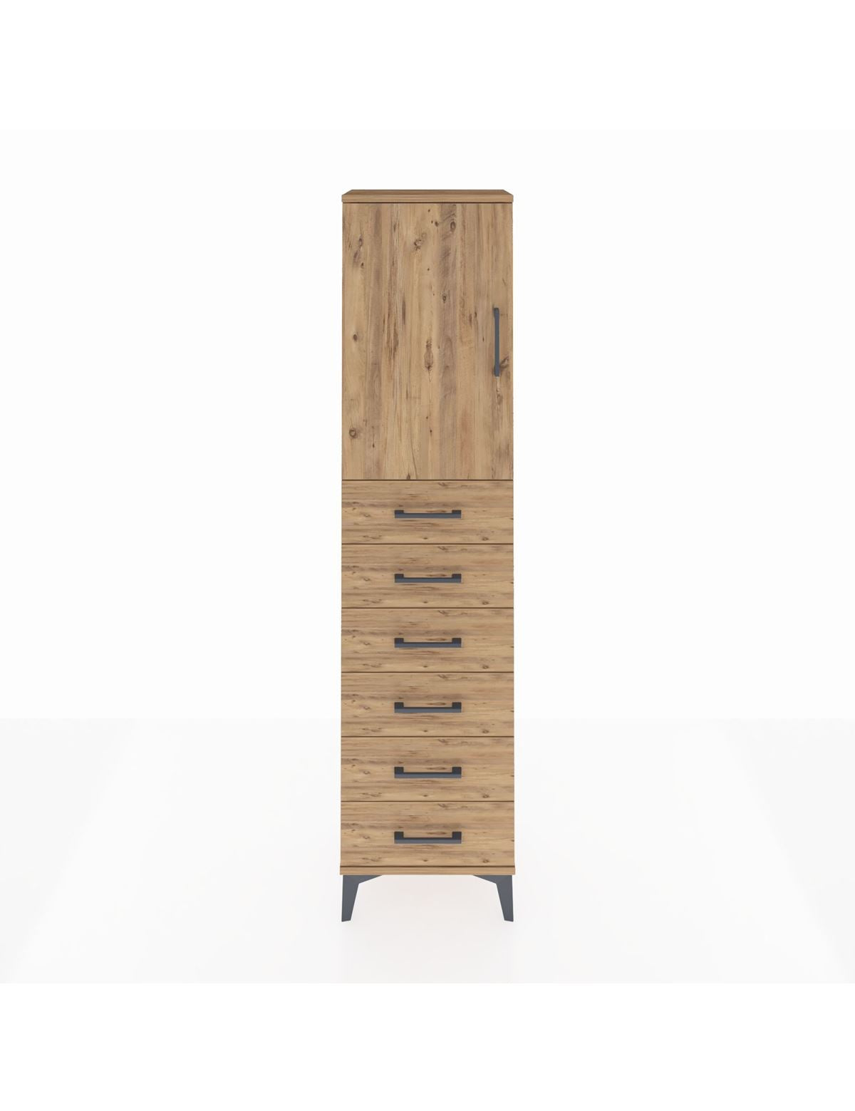 Arges Dolap 2 Raflı 6 Çekmeceli Tek Kapaklı 44x30x182 - S22M003V9A