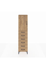 Arges Dolap 2 Raflı 6 Çekmeceli Tek Kapaklı 44x30x182 - S22M003V9A