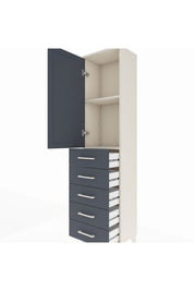 Arges Dolap 2 Raflı 5 Çekmeceli Tek Kapaklı 44x30x182 - S22M004V2A