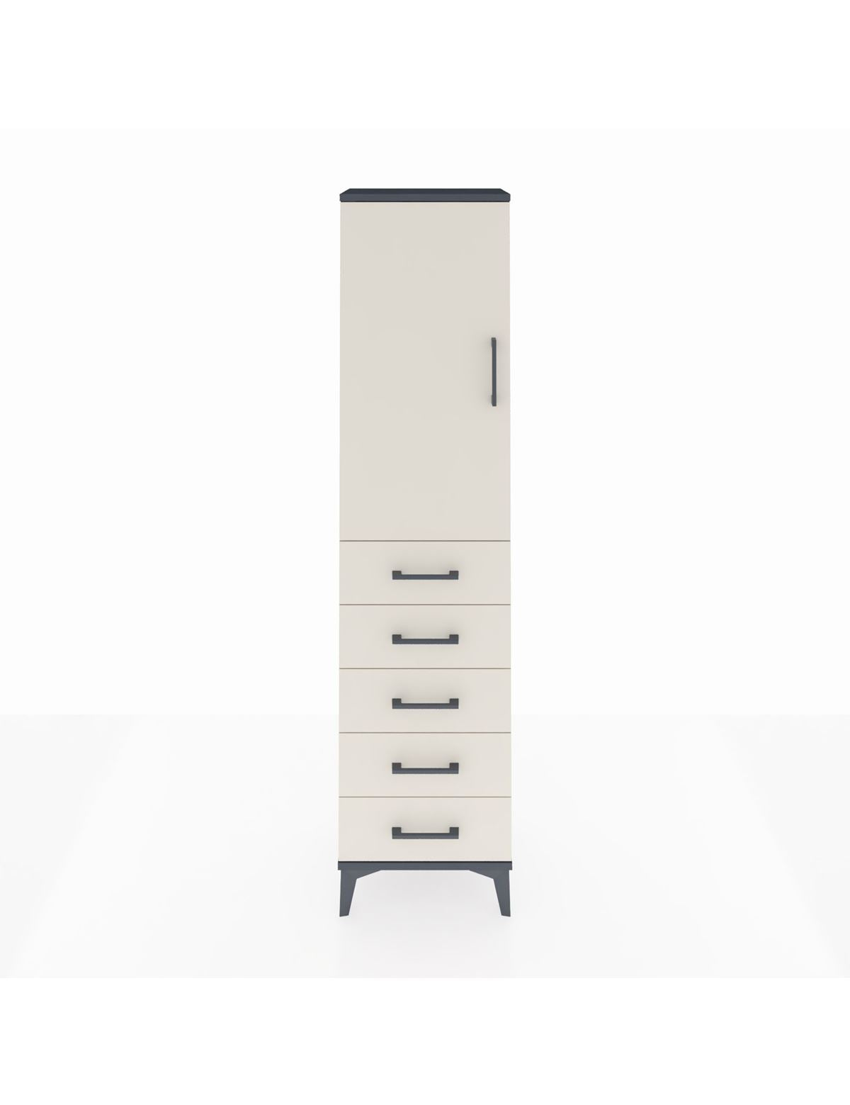 Arges Dolap 2 Raflı 5 Çekmeceli Tek Kapaklı 44x30x182 - S22M004V4A