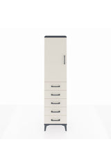 Arges Dolap 2 Raflı 5 Çekmeceli Tek Kapaklı 44x30x182