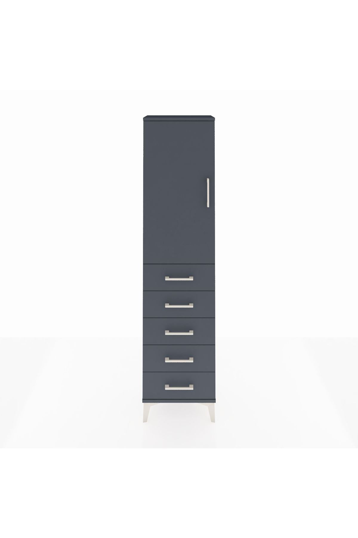 Arges Dolap 2 Raflı 5 Çekmeceli Tek Kapaklı 44x30x182 - S22M004V5A