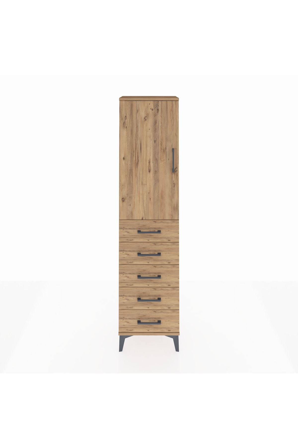 Arges Dolap 2 Raflı 5 Çekmeceli Tek Kapaklı 44x30x182 - S22M004V9A