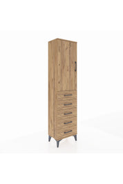 Arges Dolap 2 Raflı 5 Çekmeceli Tek Kapaklı 44x30x182 - S22M004V9A
