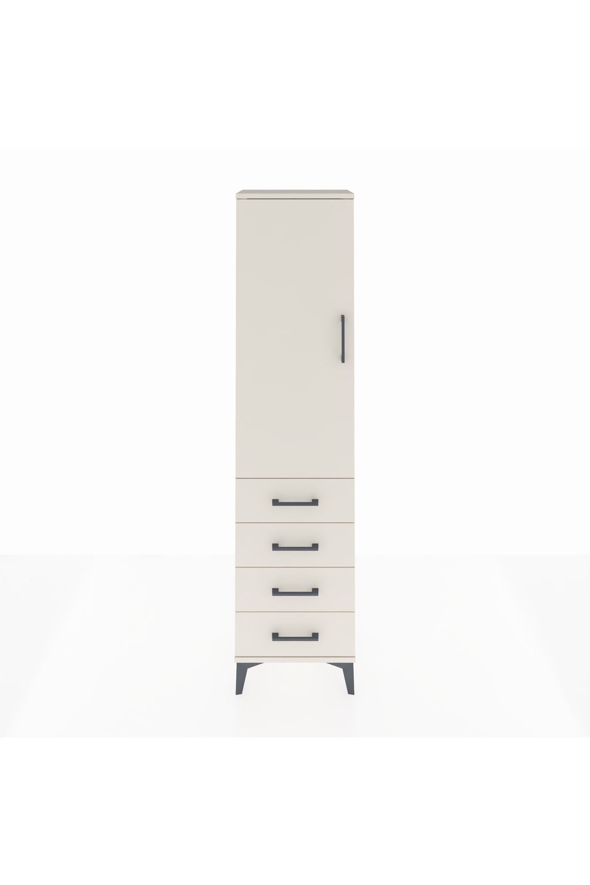 Arges Dolap 2 Raflı 4 Çekmeceli Tek Kapaklı 44x30x182 - S22M005V1A