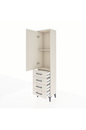 Arges Dolap 2 Raflı 4 Çekmeceli Tek Kapaklı 44x30x182 - S22M005V1A