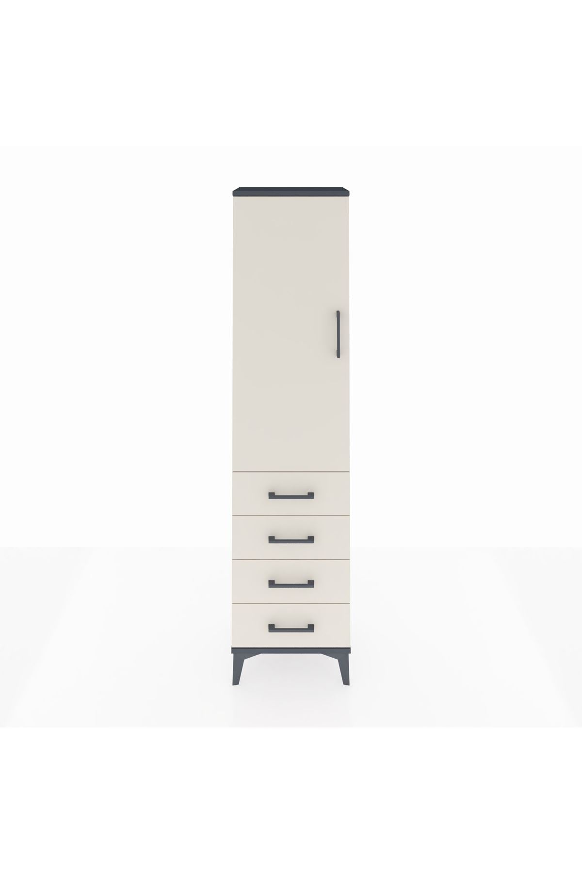 Arges Dolap 2 Raflı 4 Çekmeceli Tek Kapaklı 44x30x182 - S22M005V4A