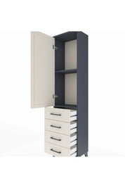 Arges Dolap 2 Raflı 4 Çekmeceli Tek Kapaklı 44x30x182 - S22M005V4A