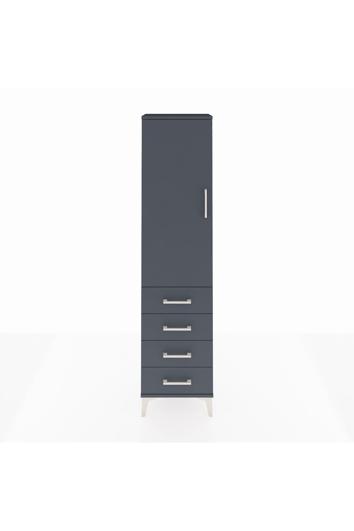 Arges Dolap 2 Raflı 4 Çekmeceli Tek Kapaklı 44x30x182 - S22M005V5A